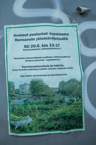 Avoimet puutarhat -tapahtuma Hermannin yhteisöviljelmälle main